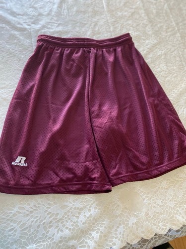 Athletic shorts set XL youth Russel Polysterburgundy shorts and 100 cotton shirt - Picture 8 of 11