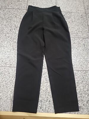 Zara Black Pleated Balloon Ankle Pants Tapered Office Dress Pants
