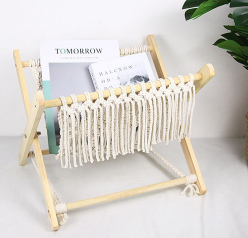 NEW MAGAZINE RACK FREE STANDING WOODEN MAIL NEWSPAPER HOLDER STORAGE SHELF STAND - Picture 9 of 9