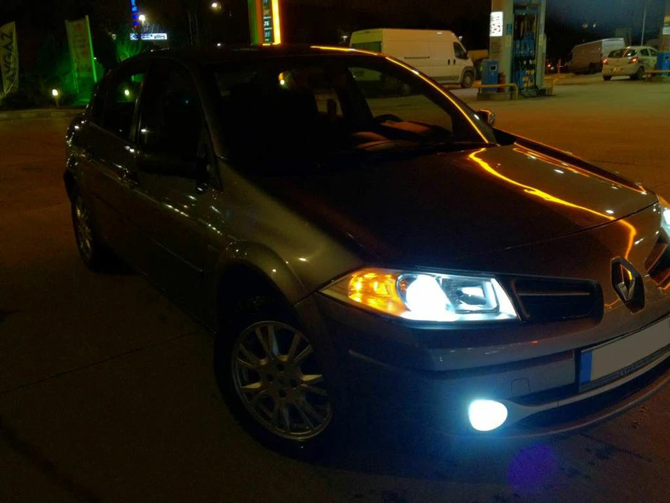 Пара противотуманных светодиодных ярких белых ламп Renault Megane MK2 2003-2011 Canbus 6000K 2800 лм - Изображение 2 из 2