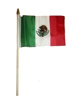 Wholesale Lot Of 6 6x9 6x9 Mexico Mexican Stick Flag Wood Staff Wholesale Lot Of 6 6x9 6x9 Mexico Mexican Stick Flag Wood Staff