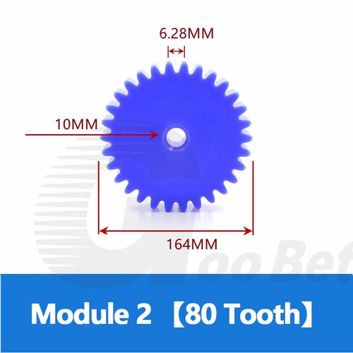 Nylon Stirnrad 12-100 Zähne Modul 1,5 2 3 Ritzel Motor Getriebe Kunststoff blau - Bild 98 von 141
