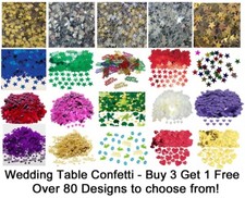 Wedding Table Confetti - BUY 3 GET 1 FREE Metallic Birthday Christmas Xmas Party