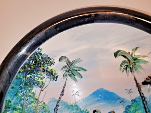 Prima Ceramica 10" Hand Painted Plate Artist Signed Textured Waterfall Scene Art - Picture 5 of 8