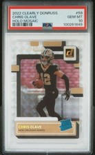 2022-23 Panini Clearly Donruss Chris Olave #59 Holo Mosaic NO Saints RC PSA 10