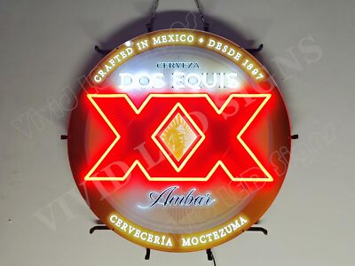 Dos Equis XX Cerveza Beer Lager 24''x24'' Vivid LED Neon Sign Light With Dimmer