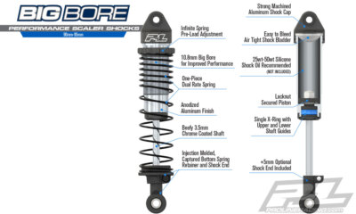 NEW Pro-Line Big Bore Scaler Shocks 90-95mm : 1:10 Rock Crawlers