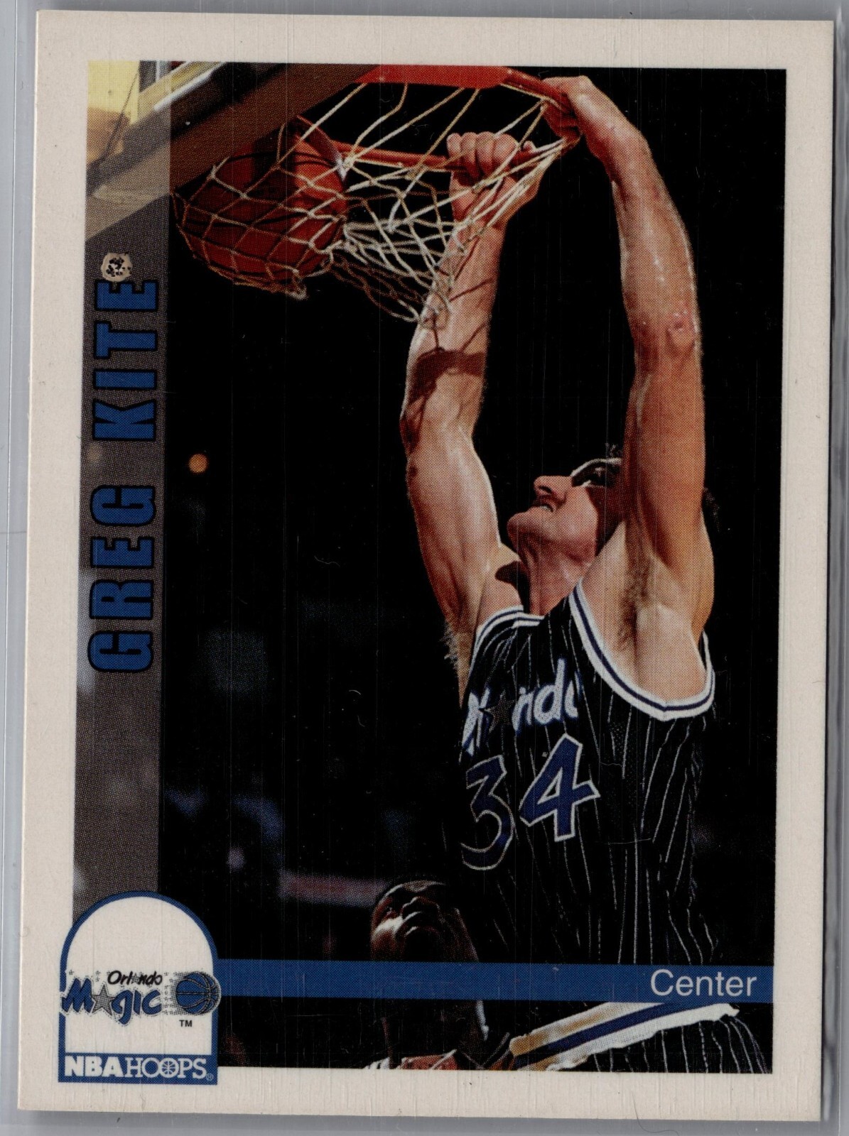 1992-93 Hoops Orlando Magic Basketball Card #441 Greg Kite