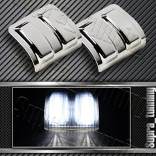 White LED For 2008-2016 Ford Super duty Chrome Side Mirror Running Signal Lights
