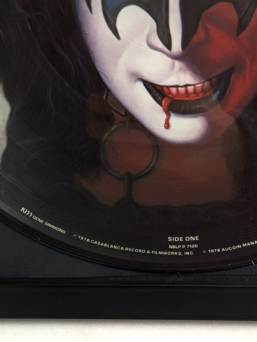 1978 KISS Gene Simmons ORIGINAL Picture Disc Vinyl Record NBLP P