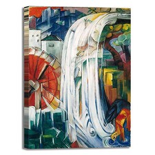 Franz Marc mulino stregato design quadro stampa tela dipinto telaio arredo casa