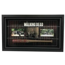 THE WALKING DEAD JEFFREY MORGAN HAND SIGNED FRAMED PHOTO BASEBALL BAT 