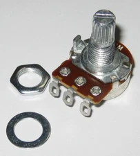 Audio (A) Taper 1M Ohm Potentiometer - 6mm (1/4") Shaft - 1/8 Watt 1000000 Ohm