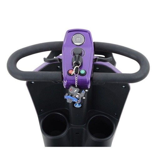 Compact 4 Wheels Mobility Scooter 300W 24V 50A 16 Miles 300lbs Capatity Purple - Picture 8 of 12