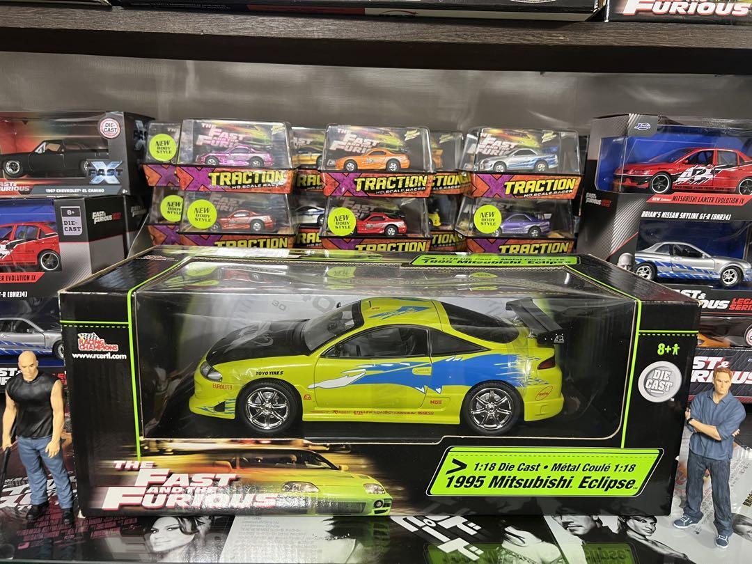 【希少】FAST&FURIOUS MITSUBISH ECLIPSE 1/18 Brian's 1995 Mitsubishi Eclipse 1:18 Scale From The Fast and