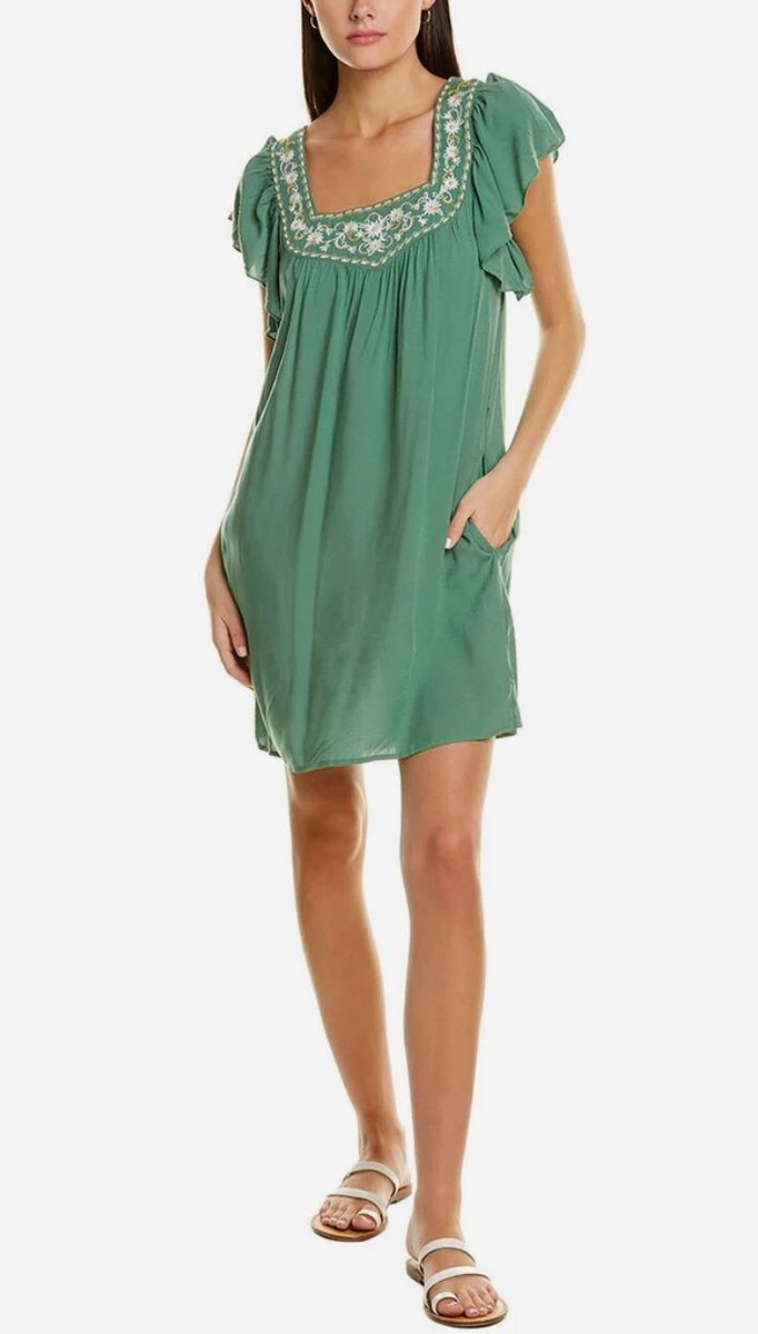 green max studio dress MAX STUDIO women dress 1909E62C GRNVICEM green pockets rayon sz XS $118