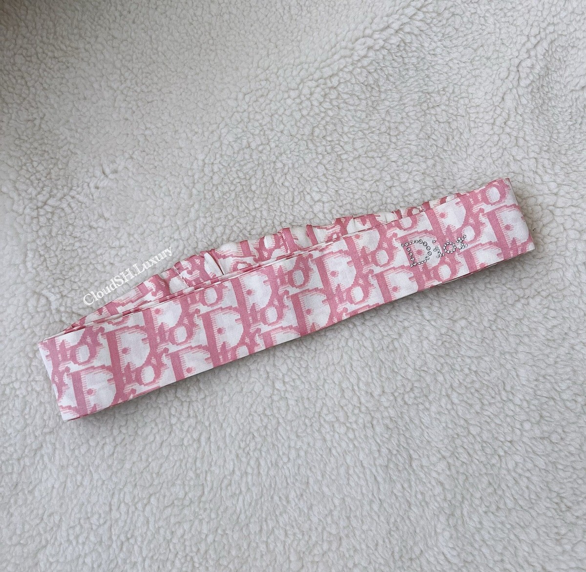 Auth Dior Pink Oblique Silk Headband - Vintage | eBay Auth Dior Pink Oblique Silk Headband - Vintage | eBay