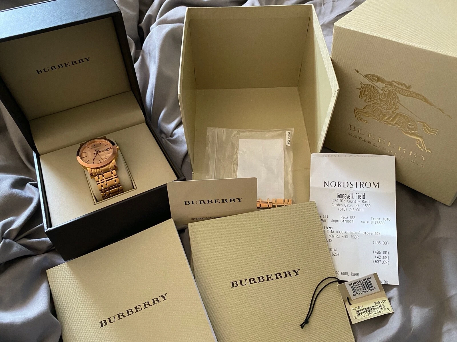 BURBERRY BU1864 Orologio da donna oro rosa acciaio inox ottime condizioni