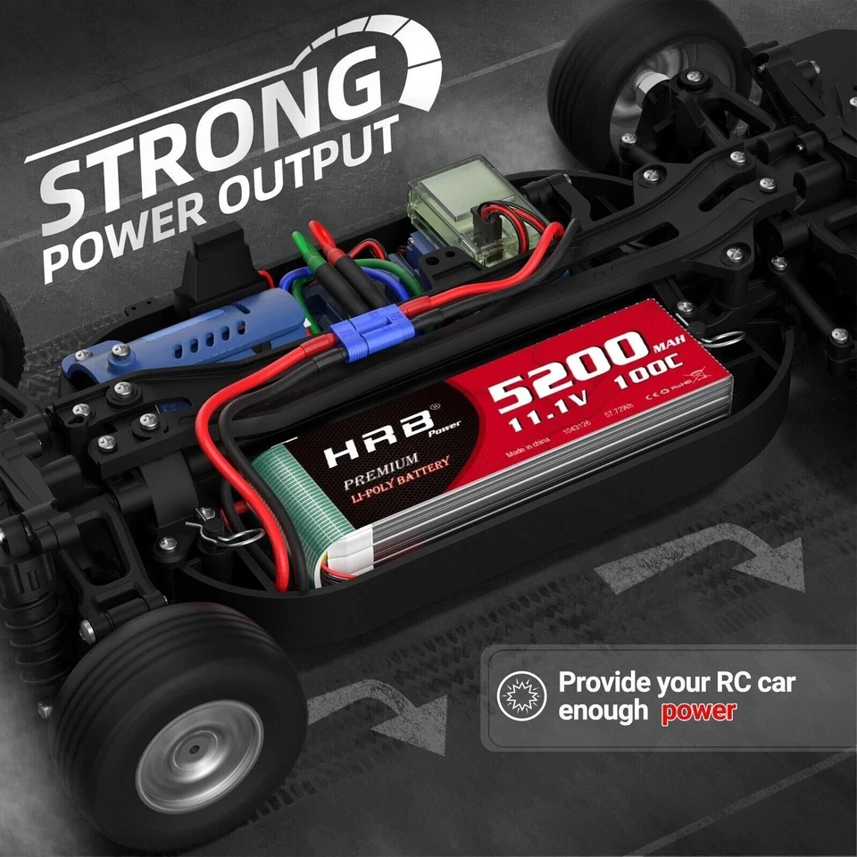 2Stück 11,1V 5200mAh 3S Lipo Akku Batterie EC5 für RC Hubschrauber Auto-Akku UAV - Bild 3 von 4