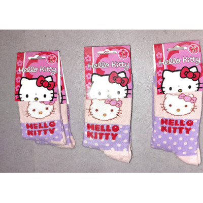 Hello Kitty Socken rosa/lila verschiedene Größe - jeweils 1 Paar