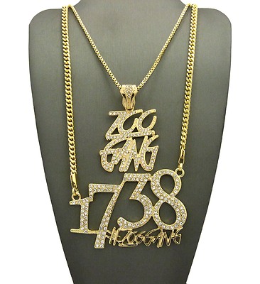 NEW FETTY WAP 1738 ZOO GANG CHAIN SET.