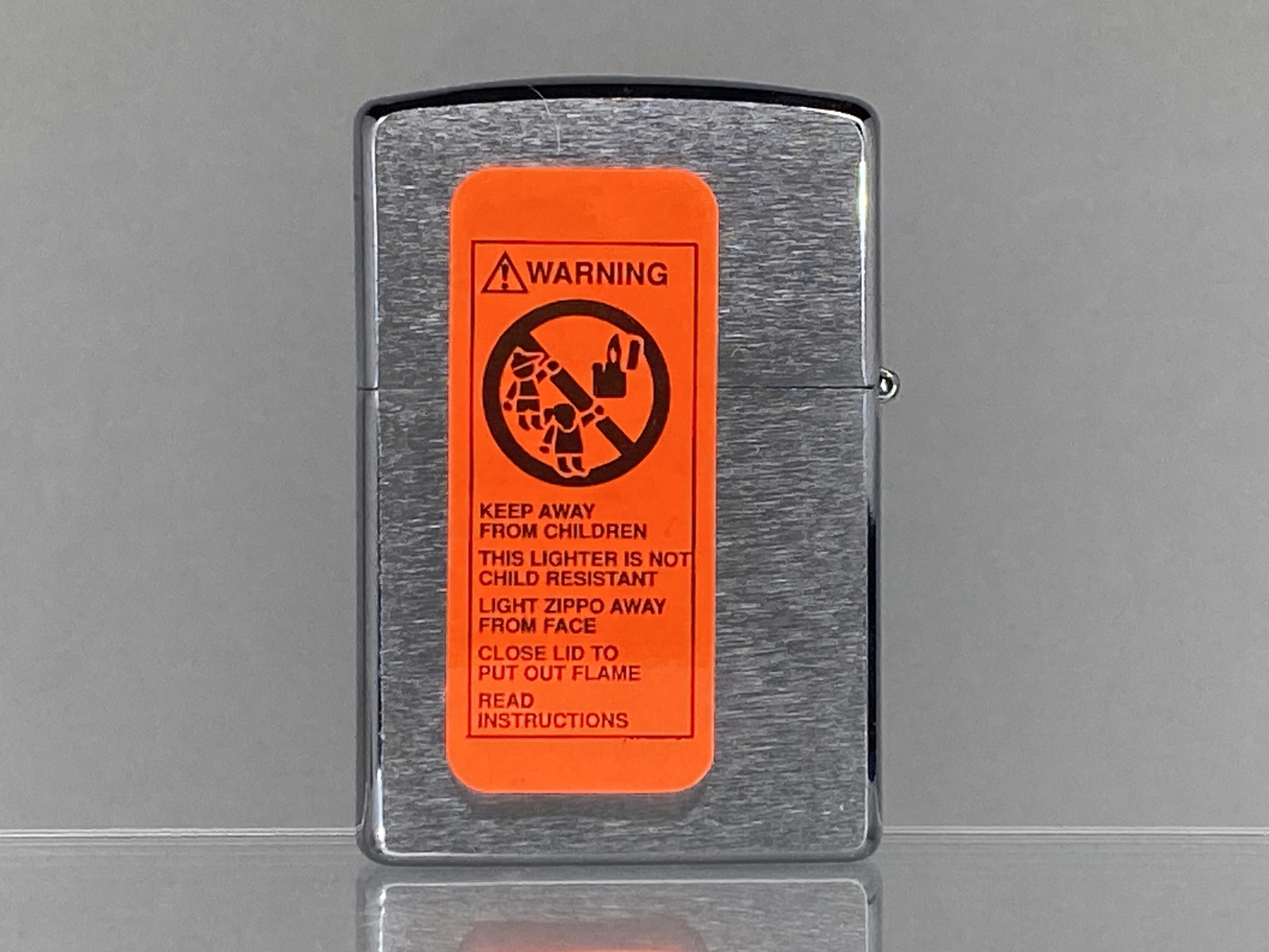 1996 ZIPPO Ed Roth 'RAT FINK' Brushed Chrome Lighter MINT IN BOX SEALED