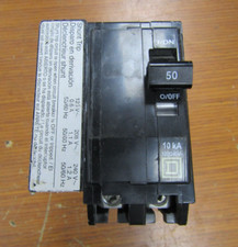 NEW SQUARE D 50 AMP BOLT-ON CIRCUIT BREAKER 2 POLE 120/240 VAC QOB2501021