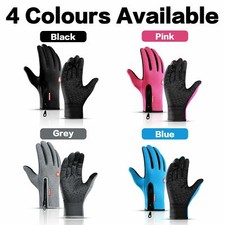 2 Pack Bike Cycling Gloves Touch Waterproof Full Finger Winter Fitness