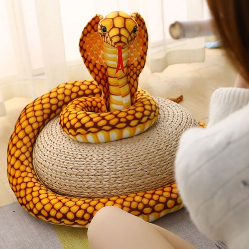 Giant Stuffed Snake Plush Animal Toys Soft Realistic Large Cobra Plush Toy GifBO - Picture 14 of 25