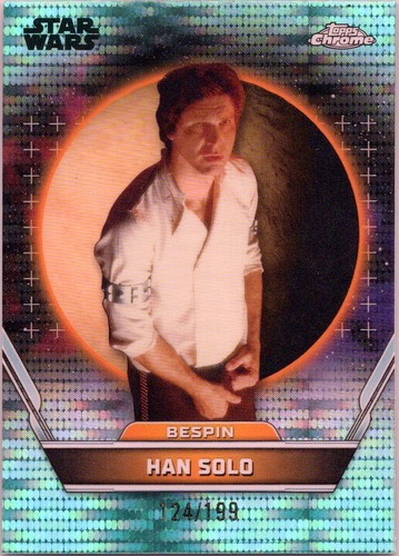 Han Solo [Black Hyperlanes Refractor] #59 Star Wars 2024 Topps Hyperspace card