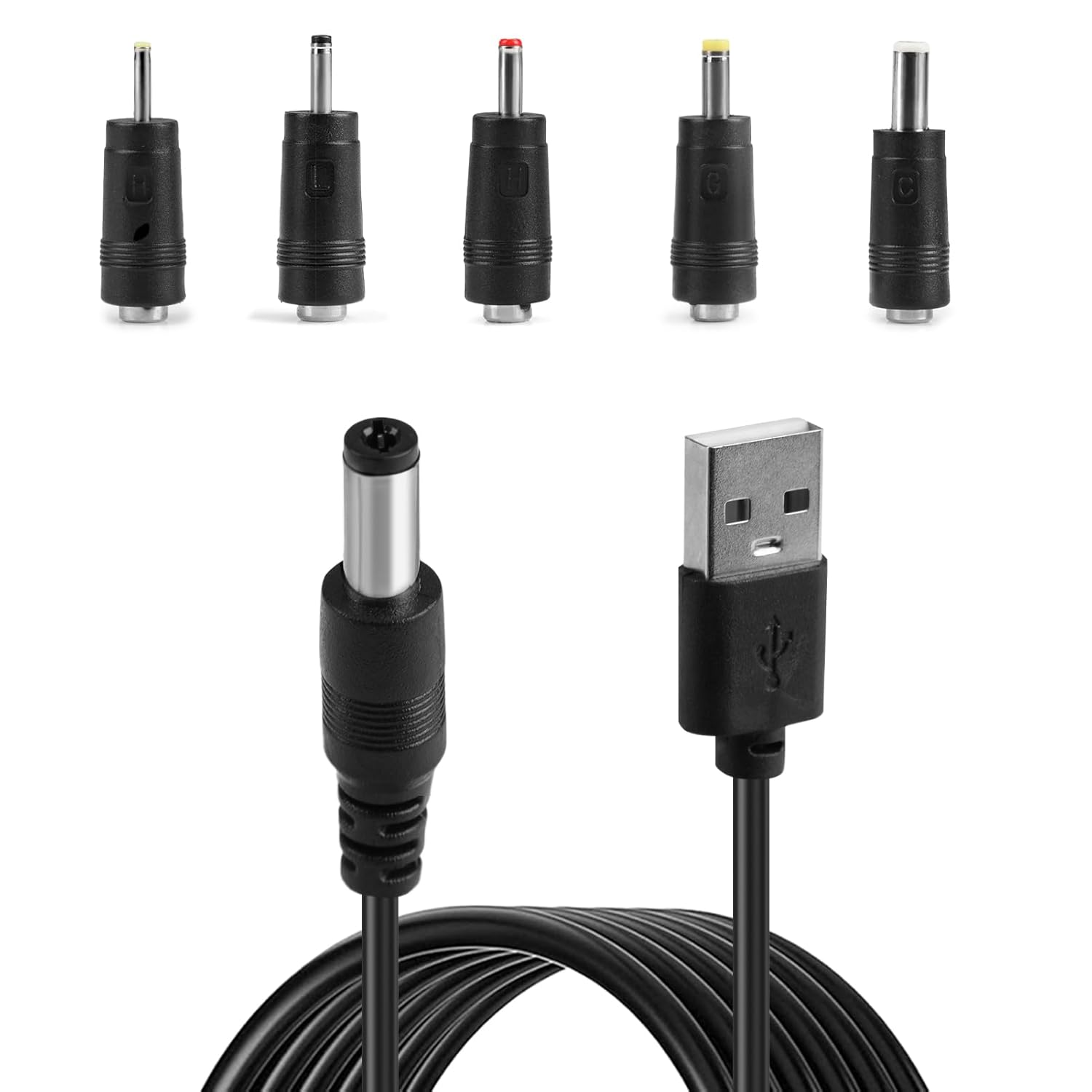 USB to DC Cable, 1M 5V 2.0 a Universal USB Power Cable Male to DC 5.5 X 2.1Mm Ba