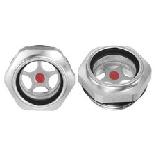 2-Pack Air Compressor Oil Sight Glass M27 x 1.5mm Toughened Glass