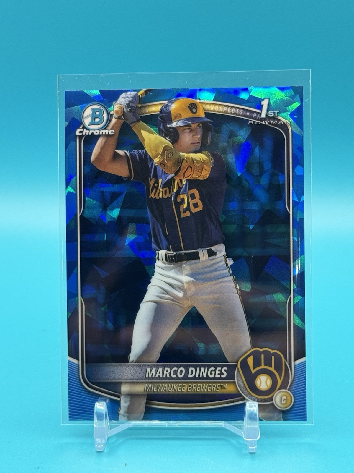 2025 Bowman Chrome Sapphire Marco Dinges Milwaukee Brewers #BCP-183