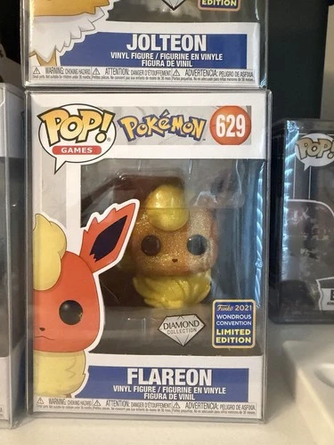 Funko Pop! Vinyl: Pokémon Flareon Diamond Edition #629 New In Box W Protector