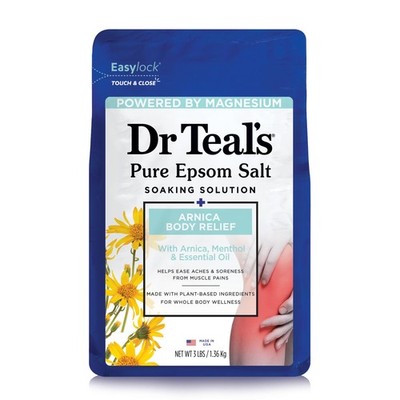 Epsom Salt Magnesium Soak for Body Relief with Arnica and Menthol, 3 lbs