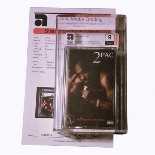 2Pac All Eyez On Me 1 Of 3000 Sealed Cassette 2021 Death Row AMG Grade 9/10