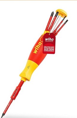 Wiha Schraubendreher Set LiftUp electric 6-tlg. mit verstaubarem Bit Set