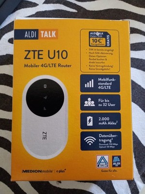 ZTE U10 Mobiler 4G/LTE Router Neu.