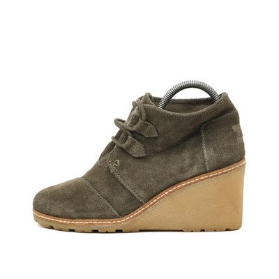 TOMS Damen Desert Wedge Stiefelette oliv Komfortabel Stiefeletten EU 36.5