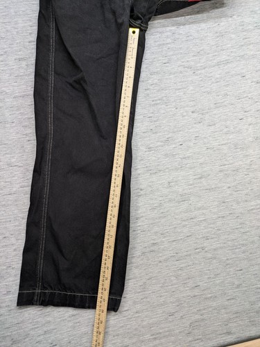 JNCO Jeans Vtg 90s 18 27x28 Black embroidered Logo Baggy Wide Skater Grunge - Picture 6 of 12