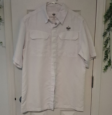 Boy Scouts of America Men's S White Uniform Shirt SS Polyester