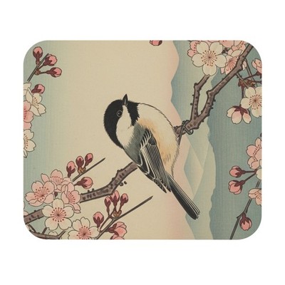 Chickadee Japanese Style Mouse Pad bird watcher office computer desk avian 