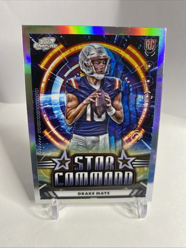 Drake Maye #SC-17 — 2024 Topps Cosmic Chrome Star Command football card