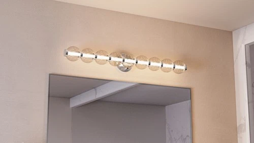 Quoizel PCELW8532 Elway 9 Light 32"W LED Bath Bar - Black - Picture 4 of 12