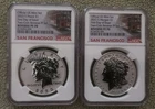 2023S Reverse Proof Silver Morgan Peace Dollar Set NGC PF70 FDOI