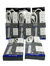 5 pack Commercial Electric 6 ft Surge Protector 4-Outlet USB-A USB-C PowerStrip