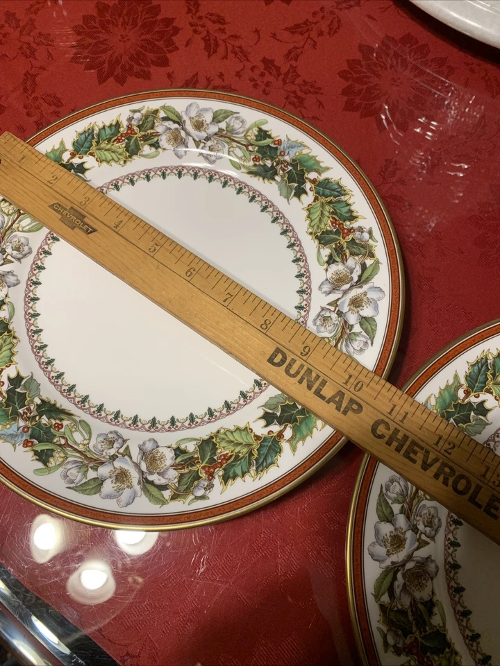 Two Dinner Plates Christmas Rose By Spode #3 - Image 4 of 4