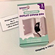 Wappa Baby Child Safety Outlet Cover Box Cord Protector 1 Pack White