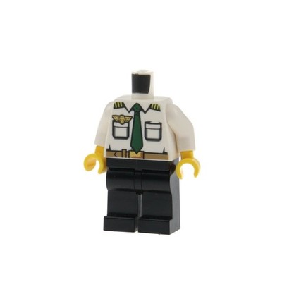 1x Lego Torso Beine Minifigur Airport Pilot Krawatte cty0403 970c00 973pb1433c01