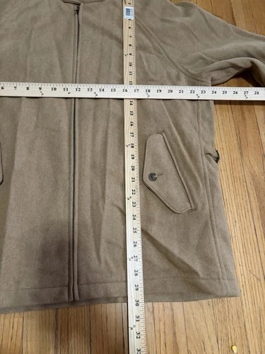 Vintage Polo Ralph Lauren Wool Harrington Jacket Mens Large Camel Tan Full Zip image 12